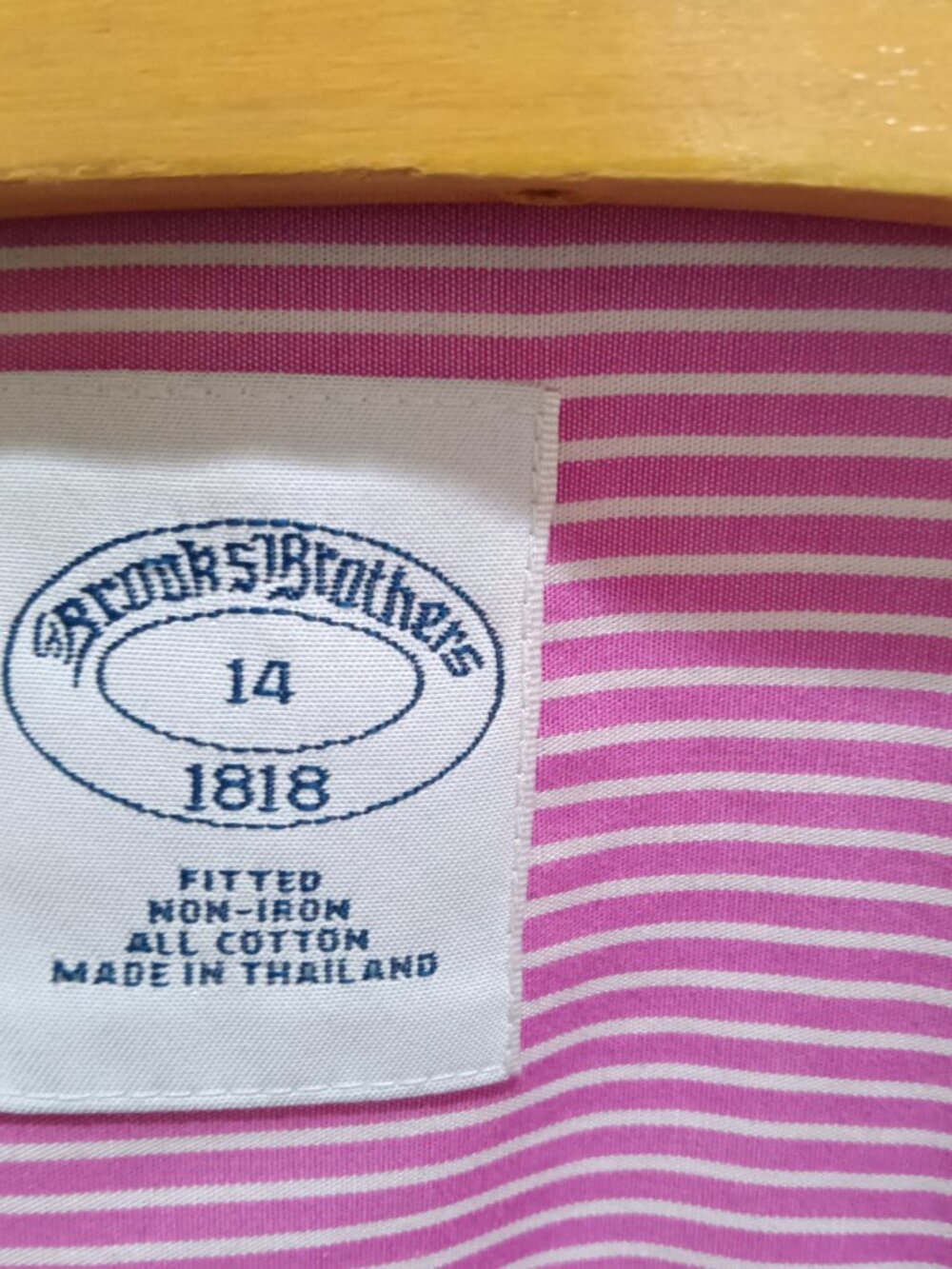 Brooks Brothers Fitted Non-Iron Cotton Shirts Stripes & Pick Stitch -Set of 3 - Picture 6 of 13